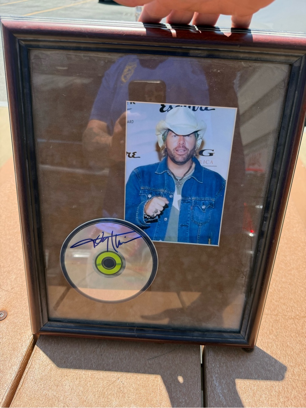 Framed Signed CD and Photo Display - Black Frame